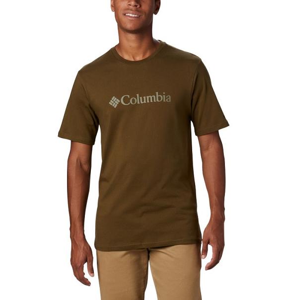 Columbia T-Shirt Herre CSC Basic Logo Olivengrøn XOZA42685 Danmark